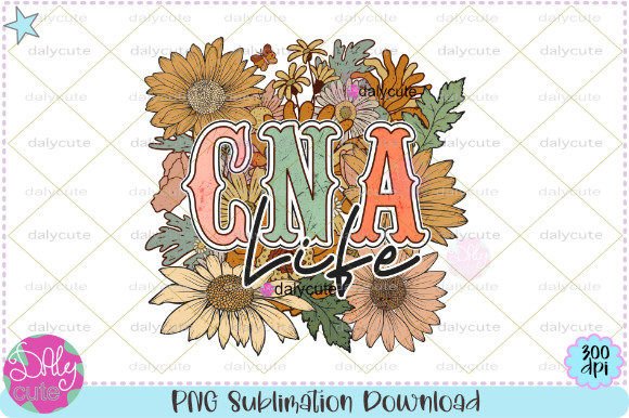 CNA Floral Boutique Retro Nurse Fall Graphics