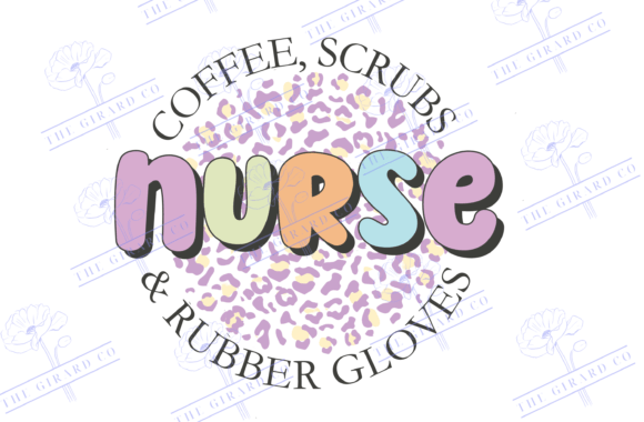 Coffee Scrubs Rubber Gloves Nurse Graphics for T-Shirt Designs