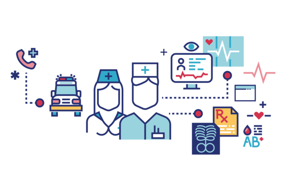 Medical Help Services Concept: Graphics and Illustrations