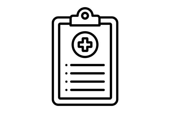 Medical History Outline Icon: Graphics & Icons