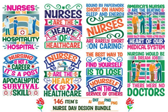 Nurse Design Bundle 10: Graphics for T-Shirt Designs