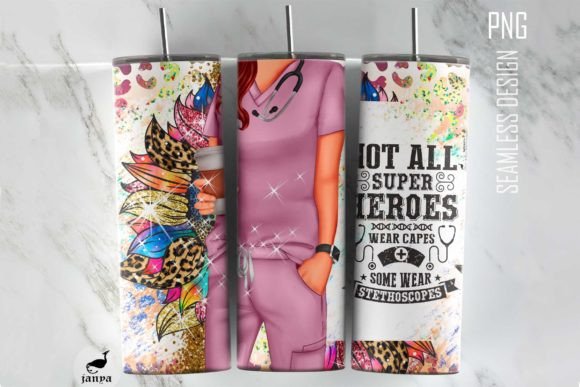 Nurse Hero Graphics for Tumbler Wraps