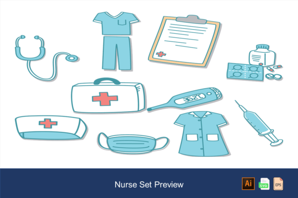 Nurse Illustration Set: Elevating Health Graphics