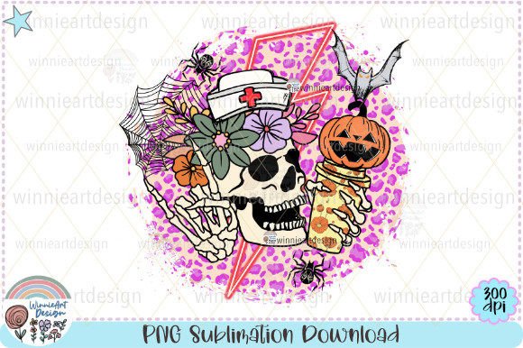 Retro Nurse Halloween Coffee Spooky Graphics