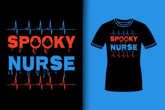 Spooky Nurse Retro Halloween Graphics for T-Shirt Designs